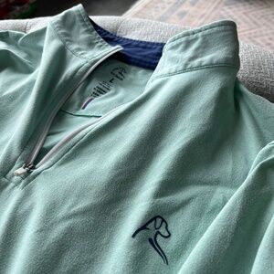 Rhoback Men Antigua Mint Heather Qzip size Large
